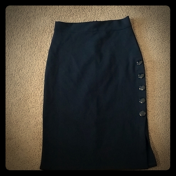 Dresses & Skirts - Black pencil skirt w buttons #6